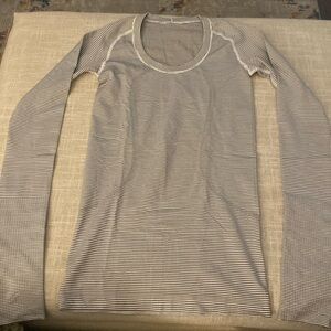 LULULEMON long sleeve top, stripe, size 2